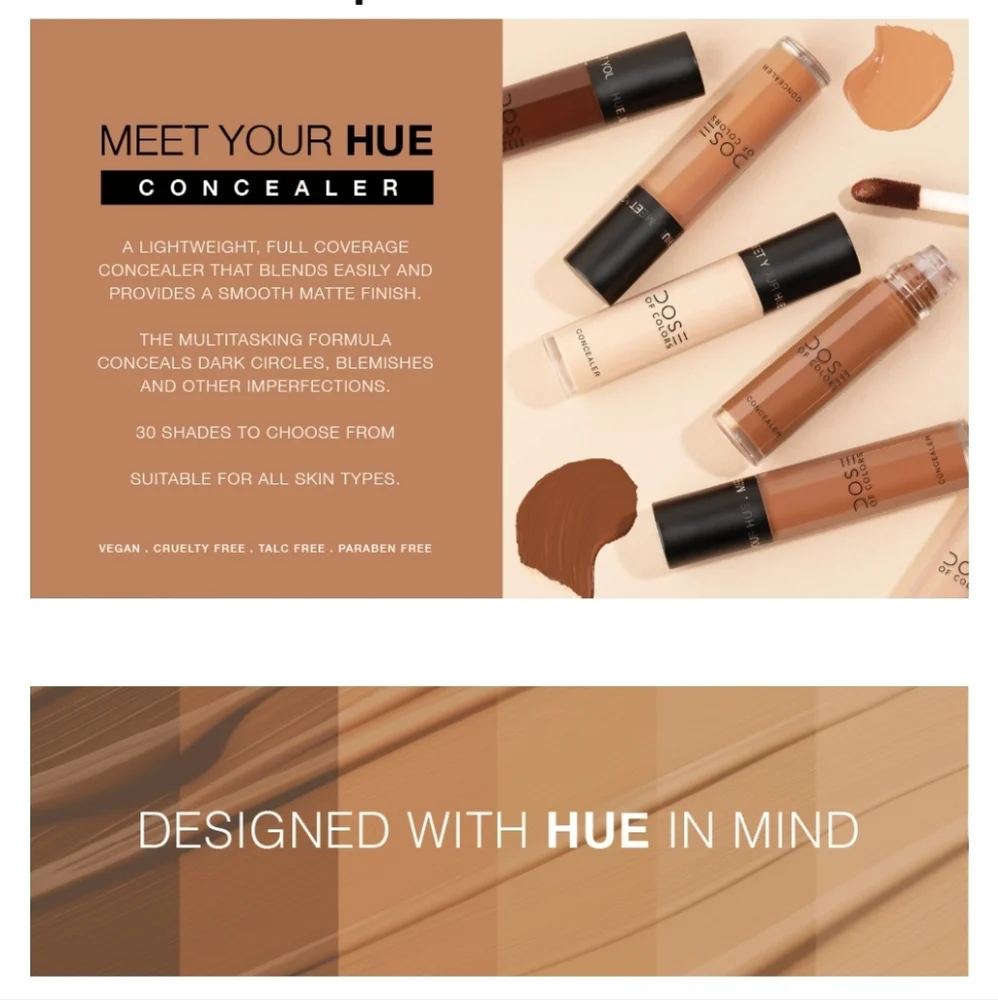 Dose Of Colors Meet Your Hue Concealer | Fair & Light Shades | Brand New in Box